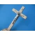 Krzyż drewniany stojący jasny brąz św.Benedykta 18,5 cm